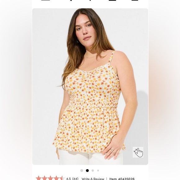 NWT Torrid super soft sweetheart ruched babydoll top size 2x multi  fall colors - Picture 3 of 12